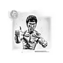 Bruce Lee tattoo design idea