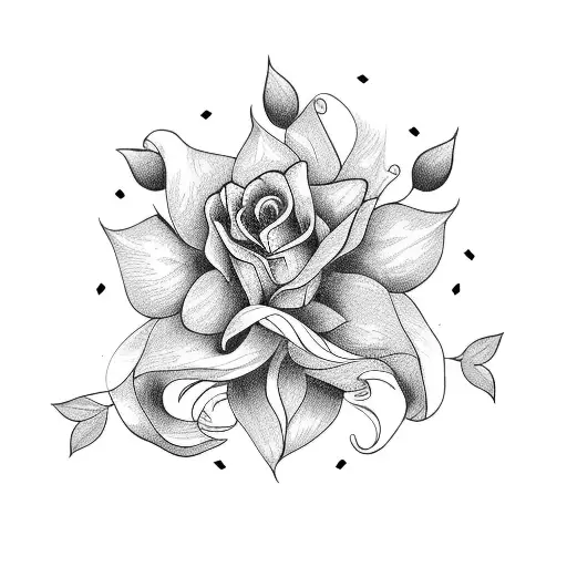 American traditional flowers spiraling around the arm tattoo design idea