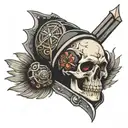 Death Watch Pauldron tattoo design idea