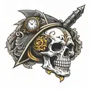 Death Watch Pauldron tattoo design idea