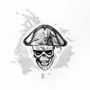jack sparrow skull tattoo design idea