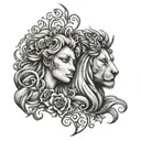 Virgo and Leo tattoo design idea