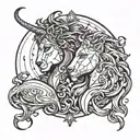 virgo and leo zodiac sign tattoo design idea