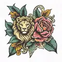 Virgo and Leo tattoo design idea