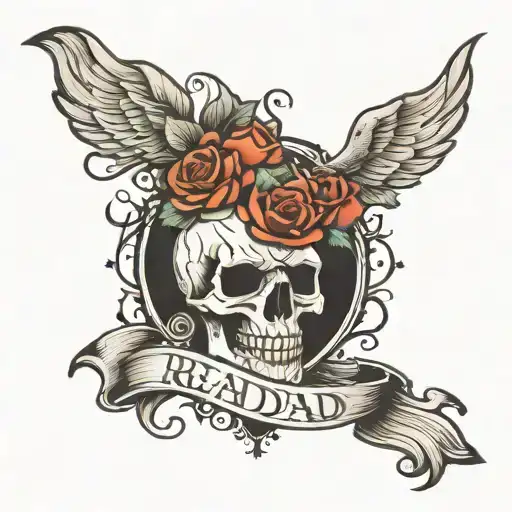 tattoo for forearm dead dad walking tattoo design idea