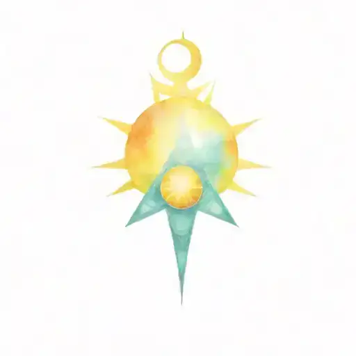 Tarot , sun , power , mysticism tattoo design idea