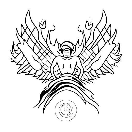 The fall of Icarus  tattoo design idea