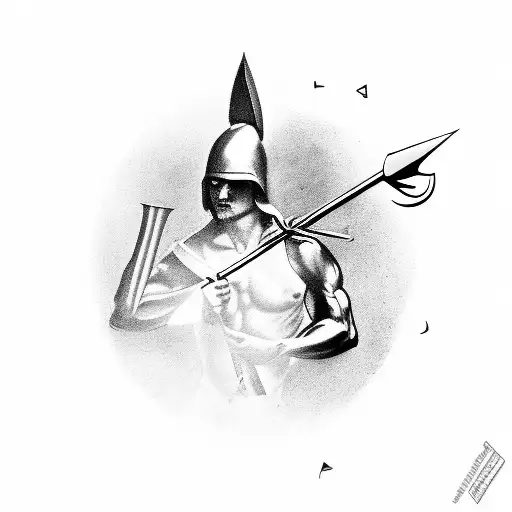cupid shooting a broken arrow tattoo design idea