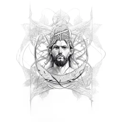 "Yahweh" with vines around the word tattoo design idea
