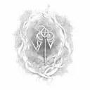 "Yahweh" with vines around the word tattoo design idea