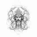 "Yahweh" with vines around the word tattoo design idea