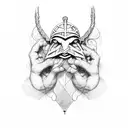 The word "Yahweh" with vines around the word tattoo design idea