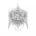 The word "Yahweh" with vines around the word tattoo design idea