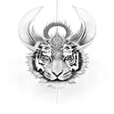 dragon rabbit and tiger tattoo design idea