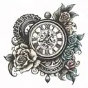 struggle time tattoo design idea