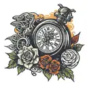 struggle time tattoo design idea