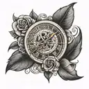 struggle time tattoo design idea