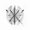 Arrow being shot through a $100 dollar bill tattoo design idea