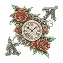 Roman Numerals 07 24 2023 incorporated within tattoo design idea