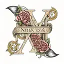 Roman Numerals 07 24 2023 incorporated within tattoo design idea