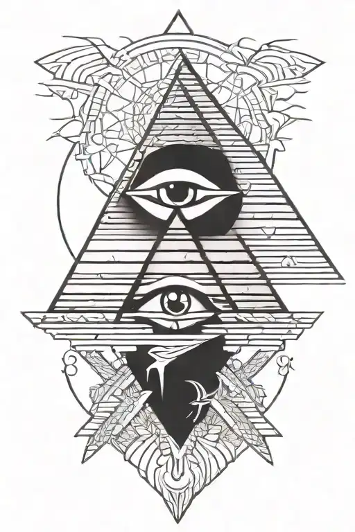 pyramid with eye of ra on the top for forearm tattoo tattoo design idea