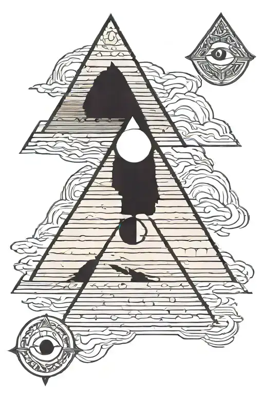pyramid with eye of ra on the top for forearm tattoo tattoo design idea