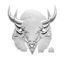 Buffalo Bills Logo outline filled with small dainty flowers on the inside tattoo design idea