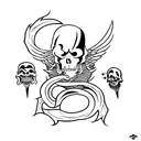 grim reaper scythe  tattoo design idea