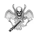 grim reaper scythe  tattoo design idea