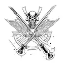 grim reaper scythe  tattoo design idea