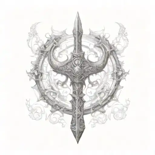 Leviathan axe and blades of chaos tattoo design idea