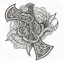 leviathan axe inspired tattoo design idea