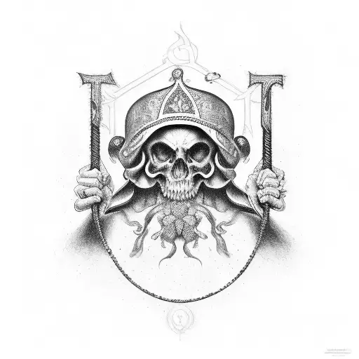 Kreuz, Orthodox, rücken, blackwork tattoo design idea