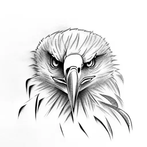 Eagle has broken ankle chain tattoo design idea