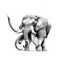 Elephant tattoo design idea
