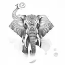 Elephant tattoo design idea