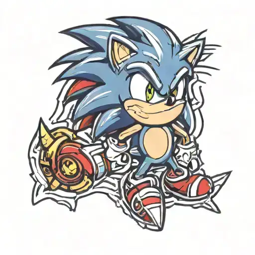 Sonic the hedgehog tattoo design idea