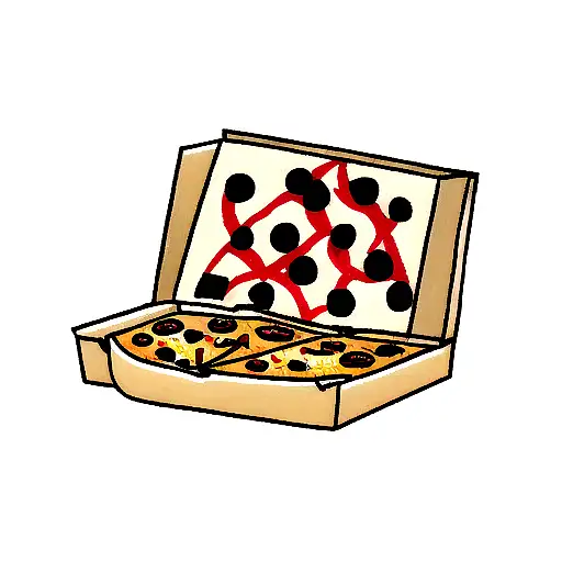 pizza tattoo design idea