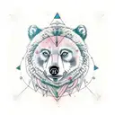 bear and wolf tattoo design idea