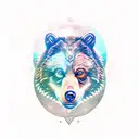 bear and wolf tattoo design idea