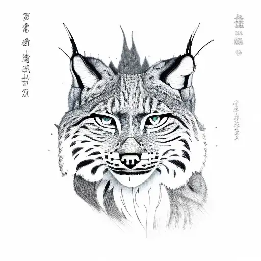 lynx tattoo design idea