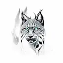 lynx tattoo design idea