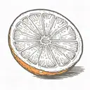 orange slice tattoo design idea