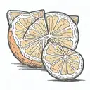 orange slice tattoo design idea
