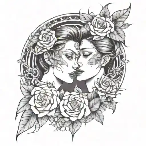 lesbian tattoo design idea