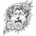 lesbian tattoo design idea