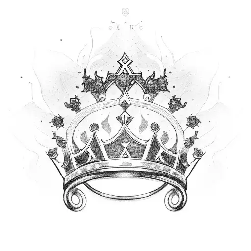 King's Crown and software architecture tattoo design idea