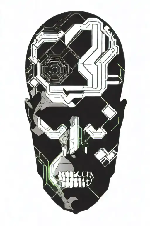 cyber sigilism tattoo design idea