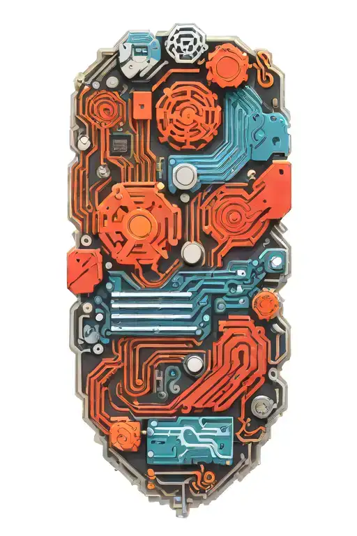 motherboard design tattoo design idea