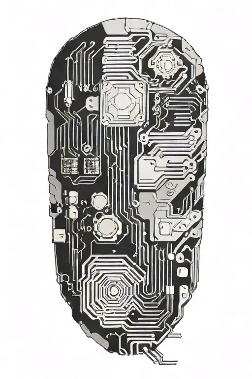 computer chip tattoo design idea